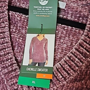 NWT Orvis Chenielle Sweater Mauve Sz XL